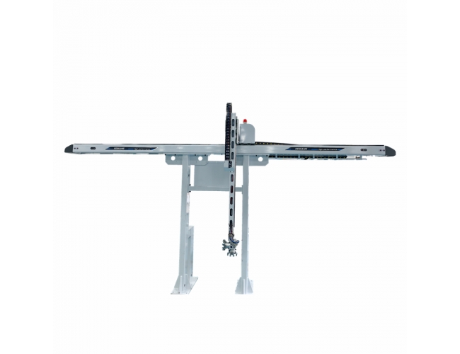 Lathe loading and unloading robotic arm